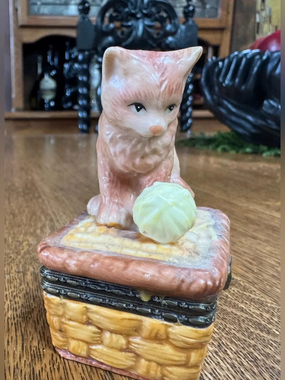 Decorative Ceramic Cat Figurine Set - Assorted Colors